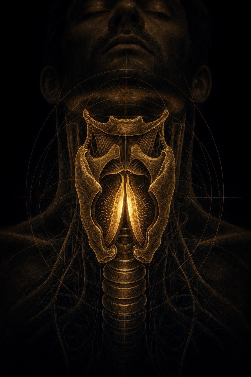 Anatomical painting of the vocal folds